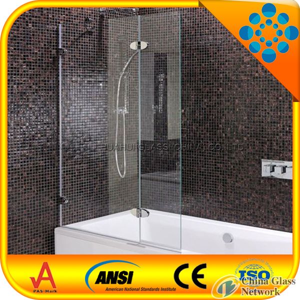 6mm 8mm 10mm 12mm tempered shower screen glass with polished edge factory